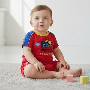 VINTAGE Super Puppy Baby Romper